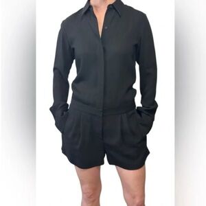 Black Long Sleeve Romper